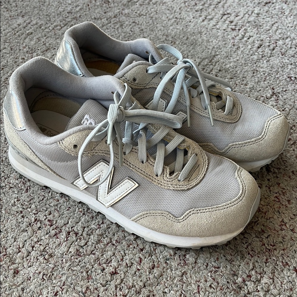 New Balance Gray Sneakers Suede Mesh Athletic